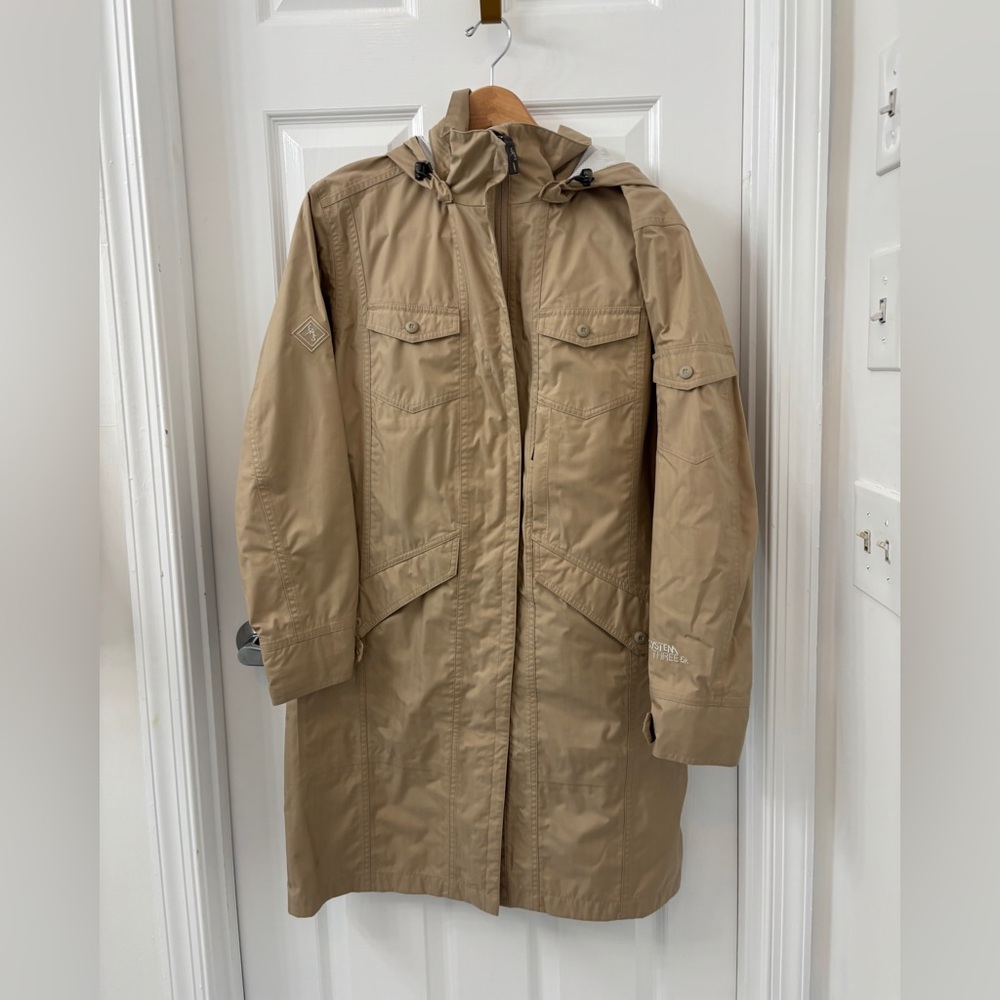 EMS Beige Waterproof Hooded Trench•Gorpcore•Outdoor•Cabincore•classic
•Neutral•L